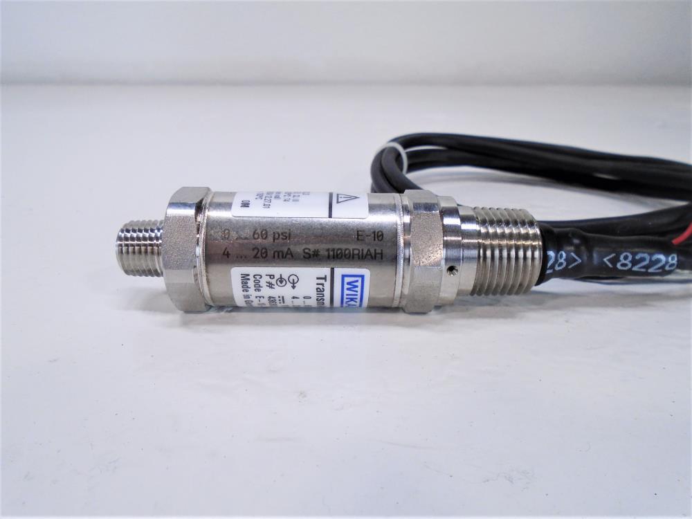 Wika E-10 Pressure Transmitter 4363082, 0-60 PSI, E-10-A-PBE-NB-ZG2X67-ZZ